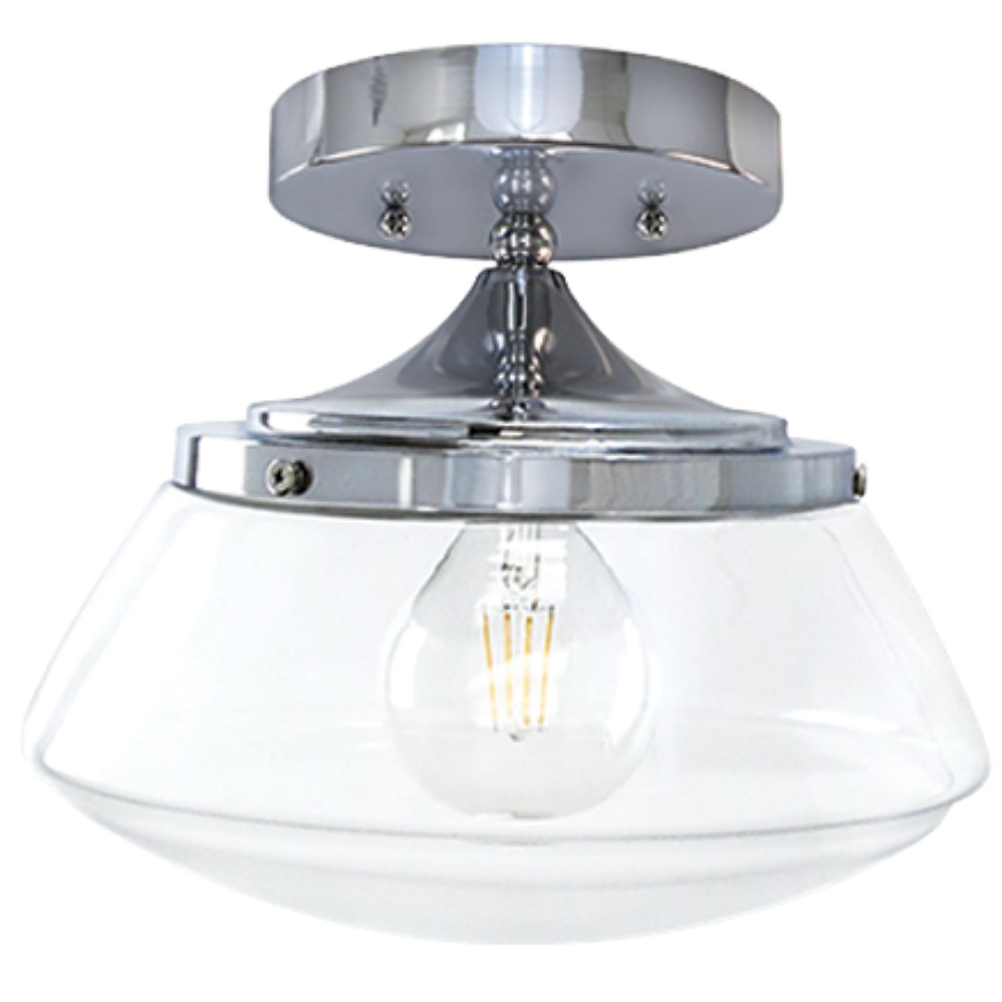 Clear Schoolhouse Pendant