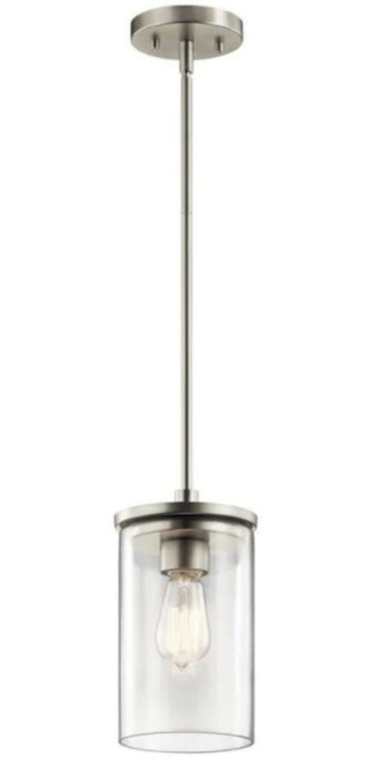 Clear Cylinder Glass Pendant