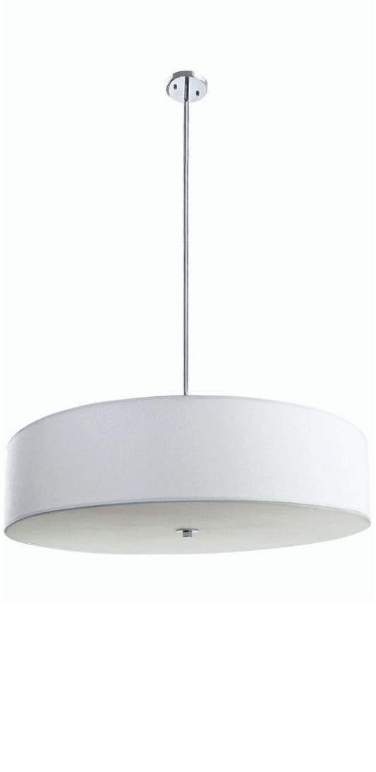 Large Linen Drum Pendant