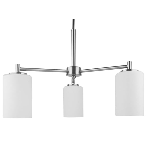 3 Light Opal Cylinder Chandelier Lumivert Lighting