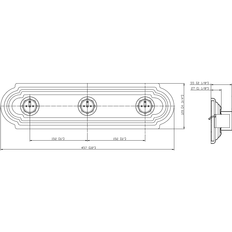 3-Light Racetrack Bath Vanity - Lumivert Lighting