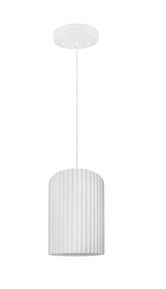 SCALLOPED CERAMIC PENDANT