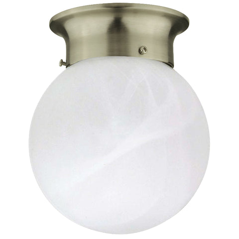 Alabaster Globe Flush Mount