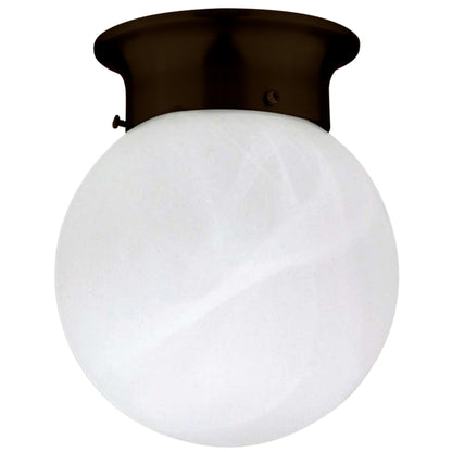 Alabaster Globe Flush Mount