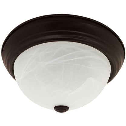 Alabaster Swirl Flush Mount