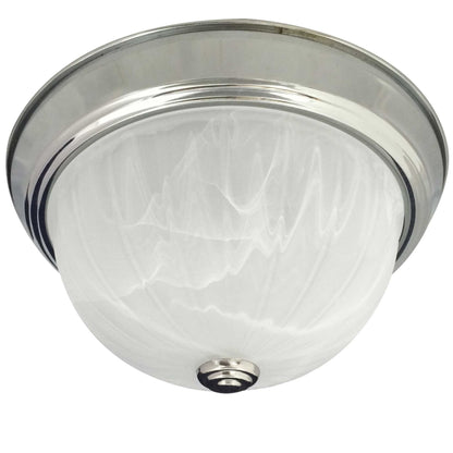 Alabaster Melon Flush Mount