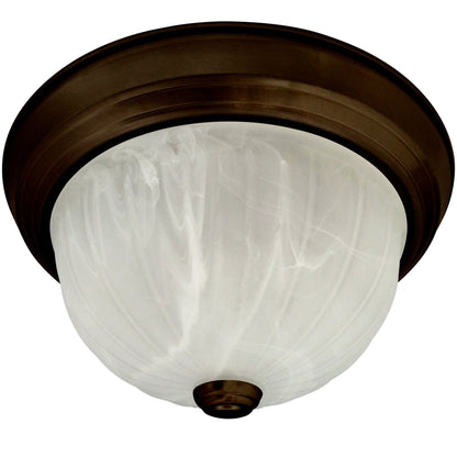 Alabaster Melon Flush Mount