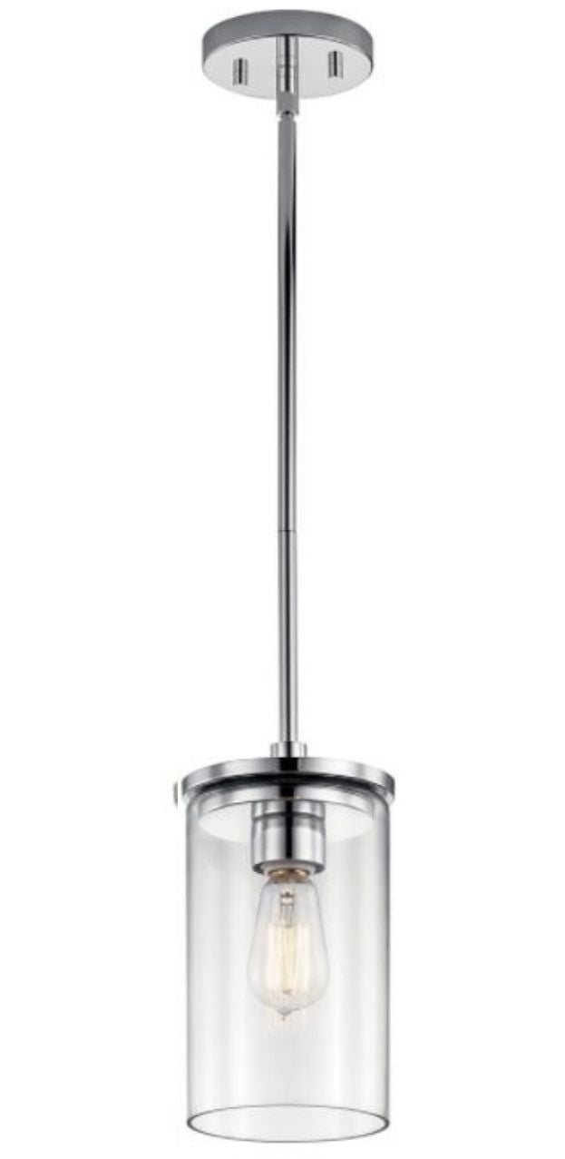 Clear Cylinder Glass Pendant