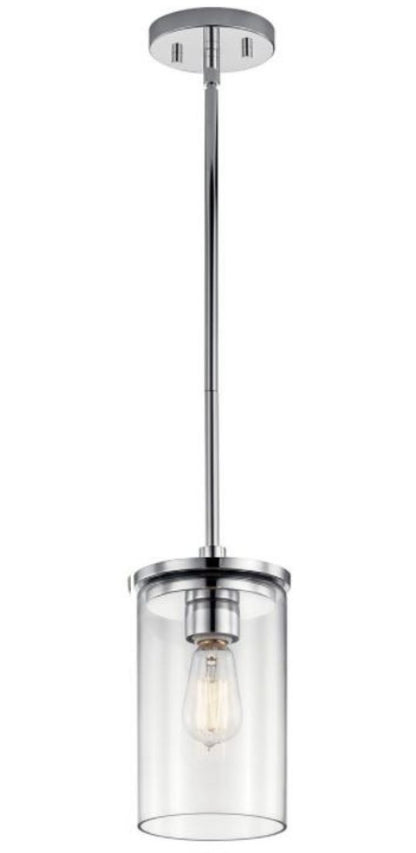 Clear Cylinder Glass Pendant