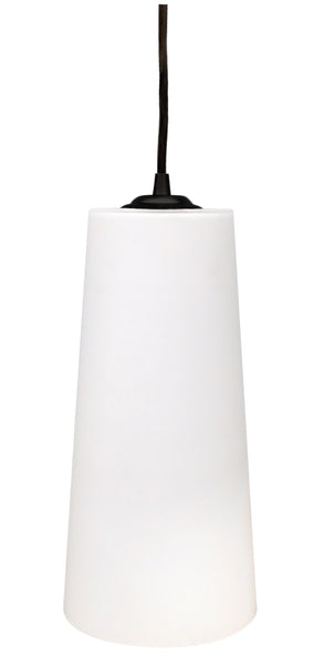 Frosted White Cylinder Bell Pendant